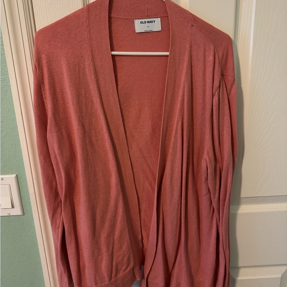 Old Navy pink cardigan sweater